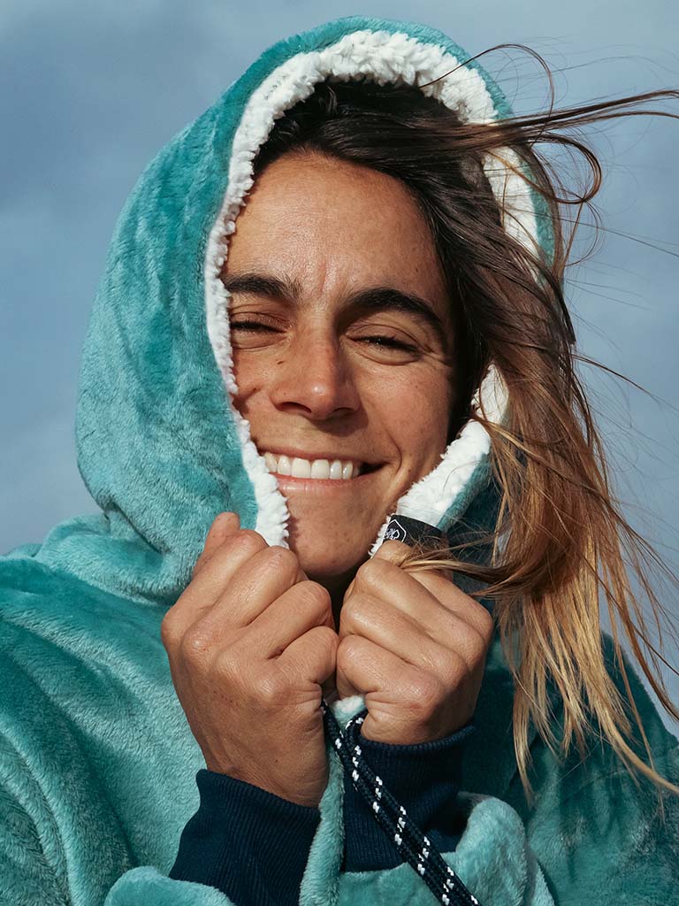 Poncho a cuadros - Azul Verde L/XL