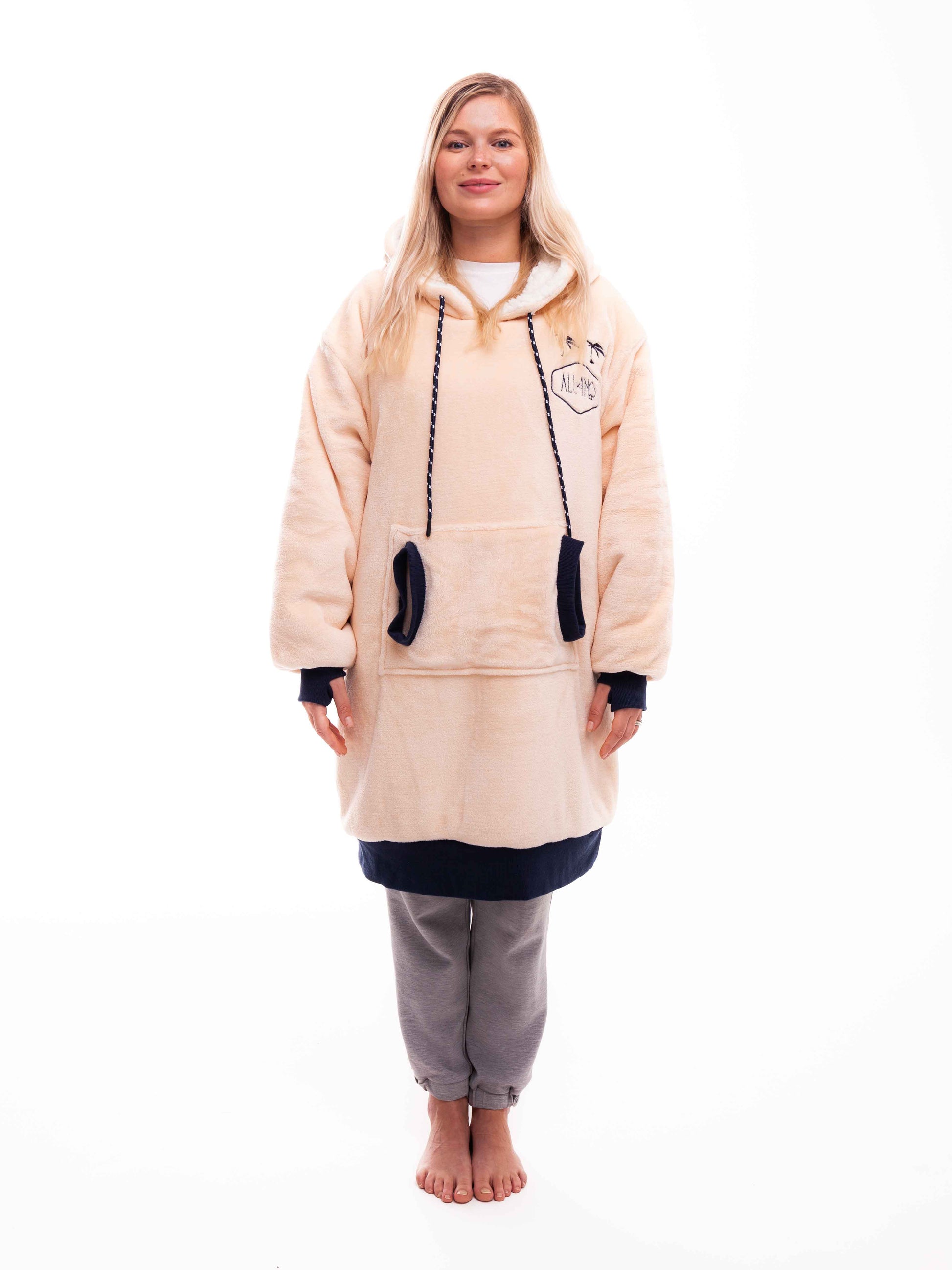 Poncho a cuadros - Rosa oscuro XS/S/M