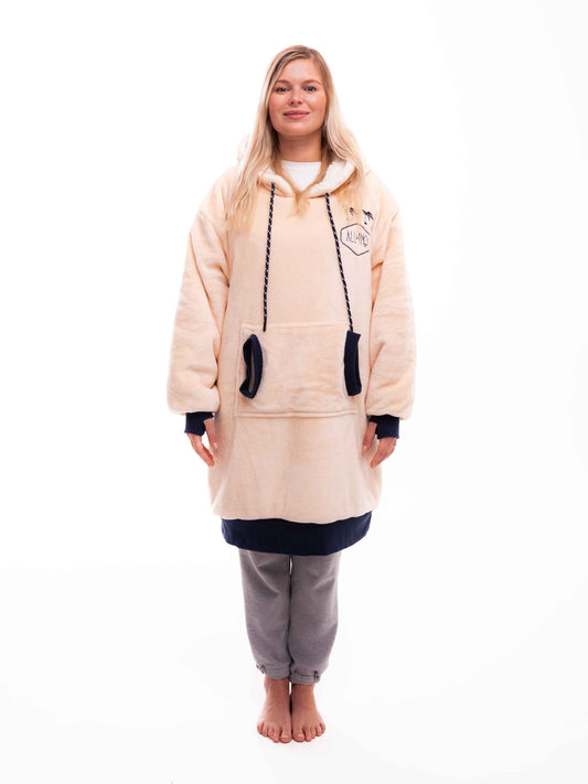 Geruite Poncho - Donker Roze XS/S/M