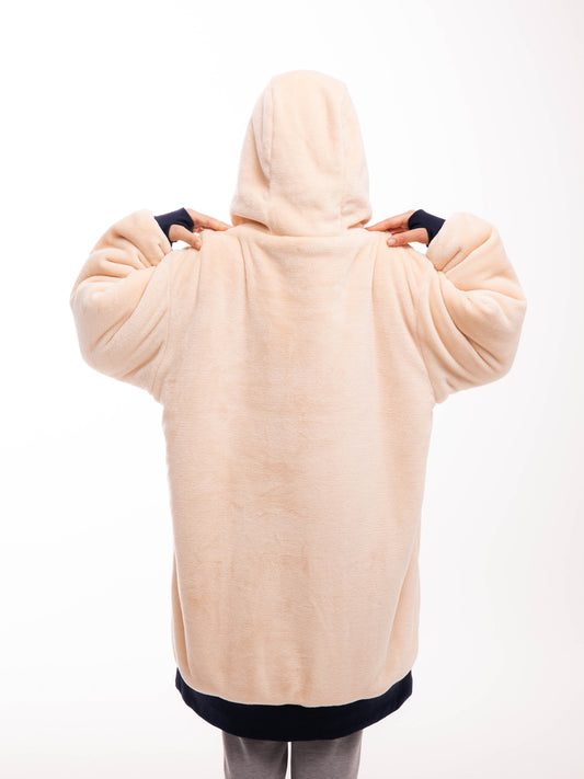 Geruite Poncho - Donker Roze XS/S/M