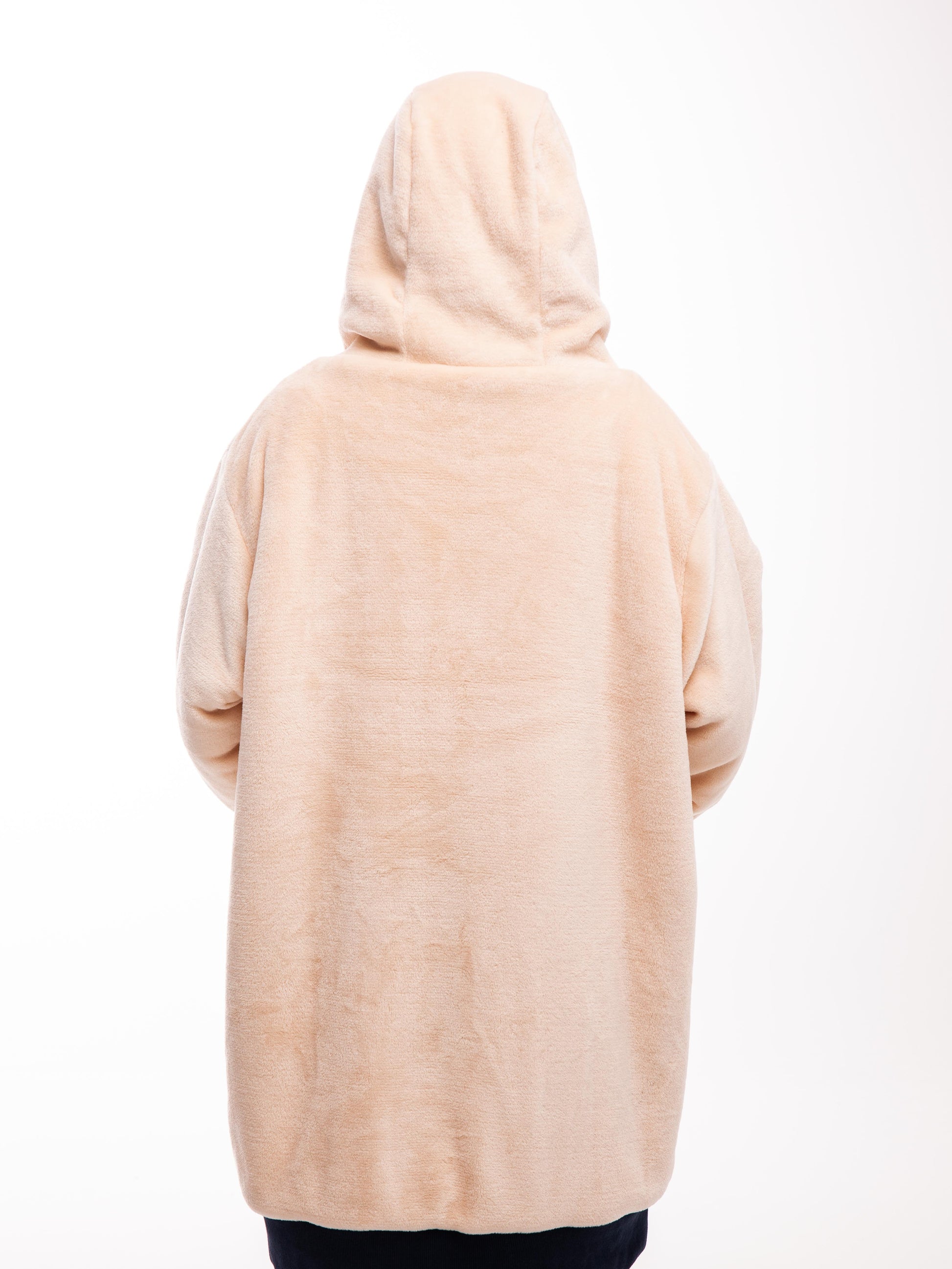 Poncho a cuadros - Rosa oscuro XS/S/M