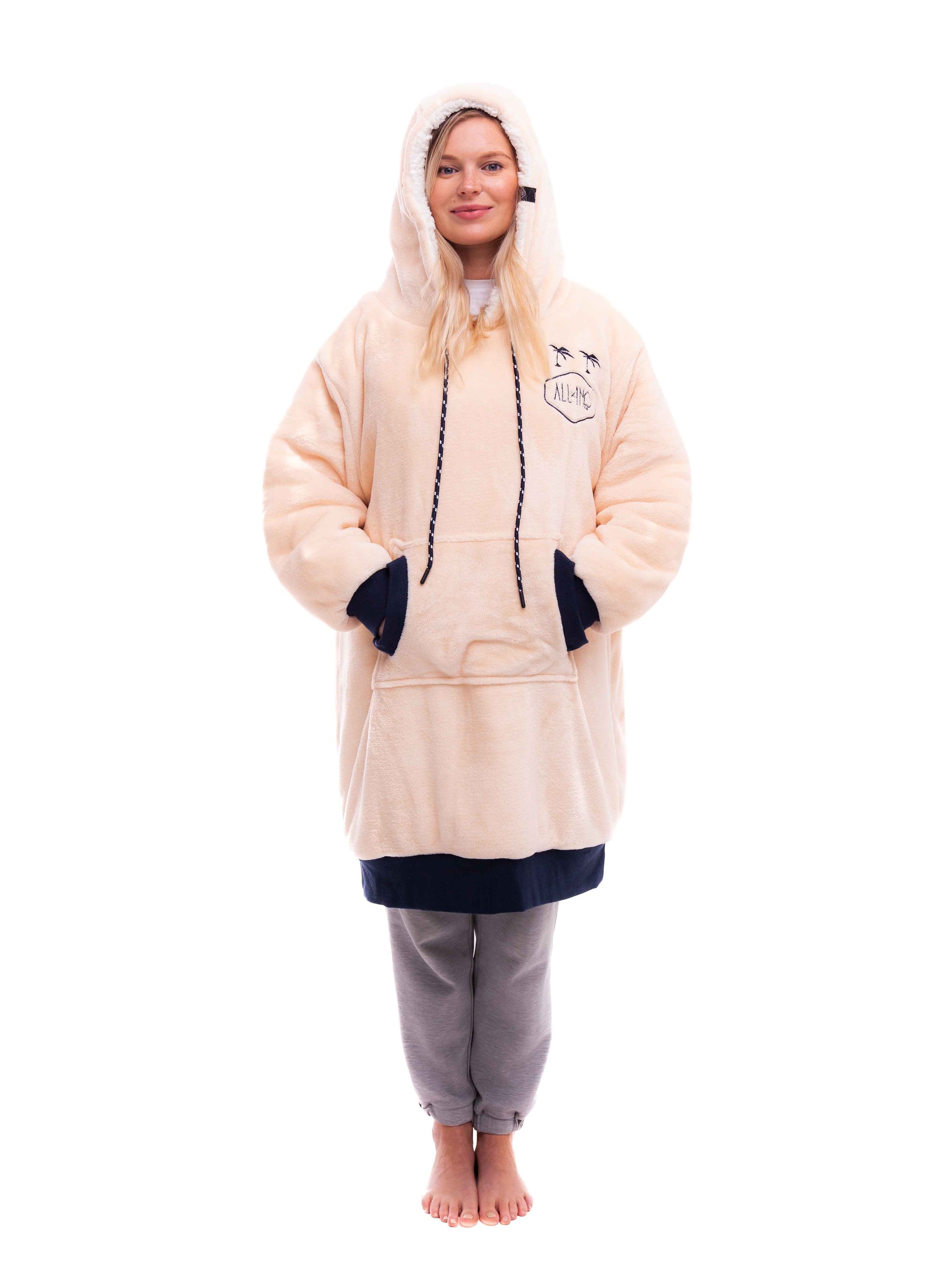Poncho a cuadros - Rosa oscuro XS/S/M