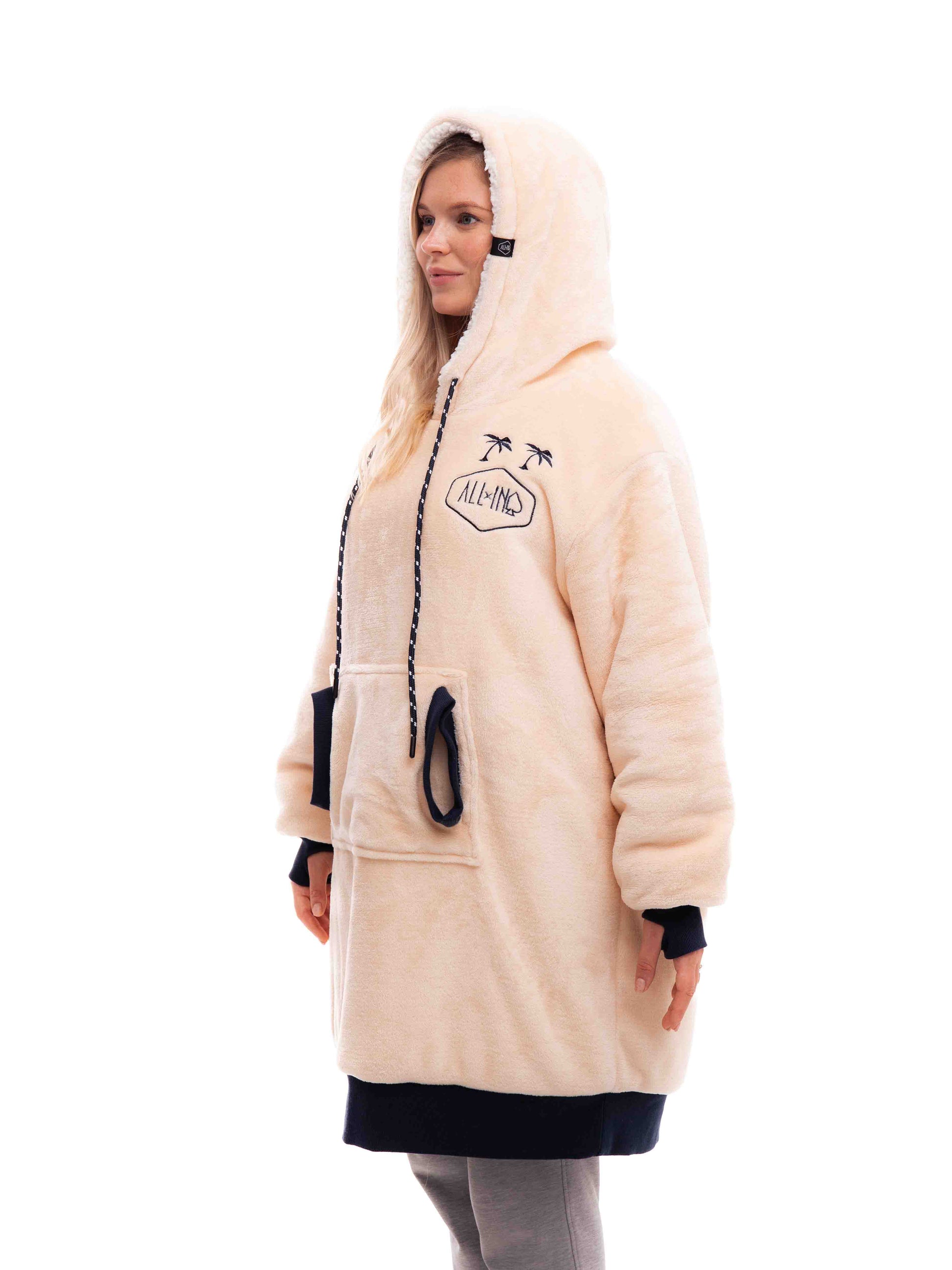 Poncho a cuadros - Rosa oscuro XS/S/M