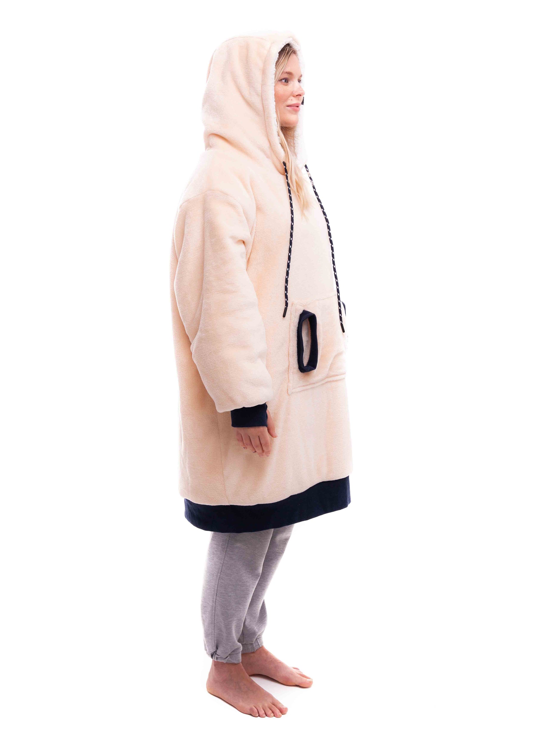 Poncho a cuadros - Rosa oscuro XS/S/M