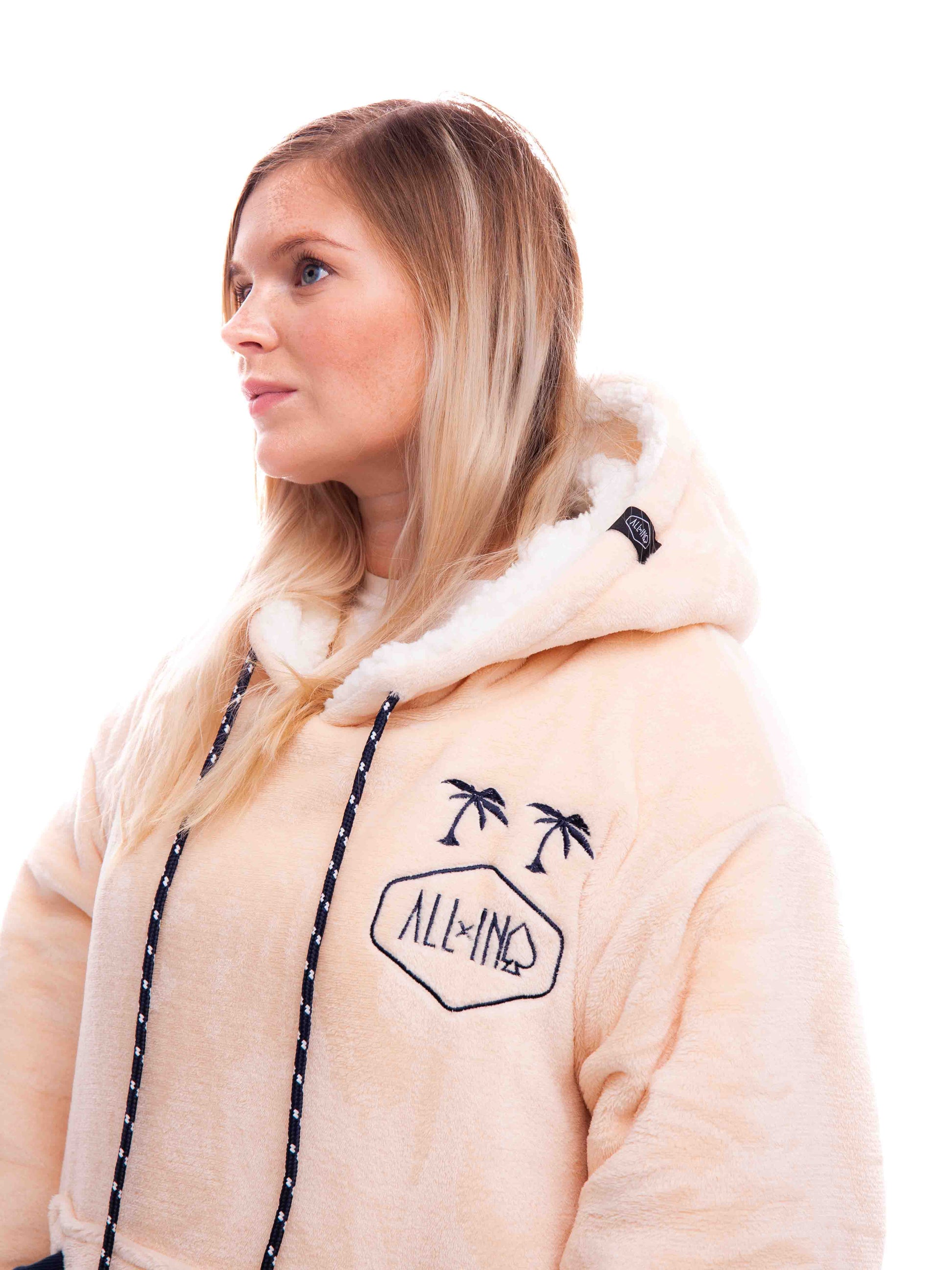 Poncho a cuadros - Rosa oscuro XS/S/M