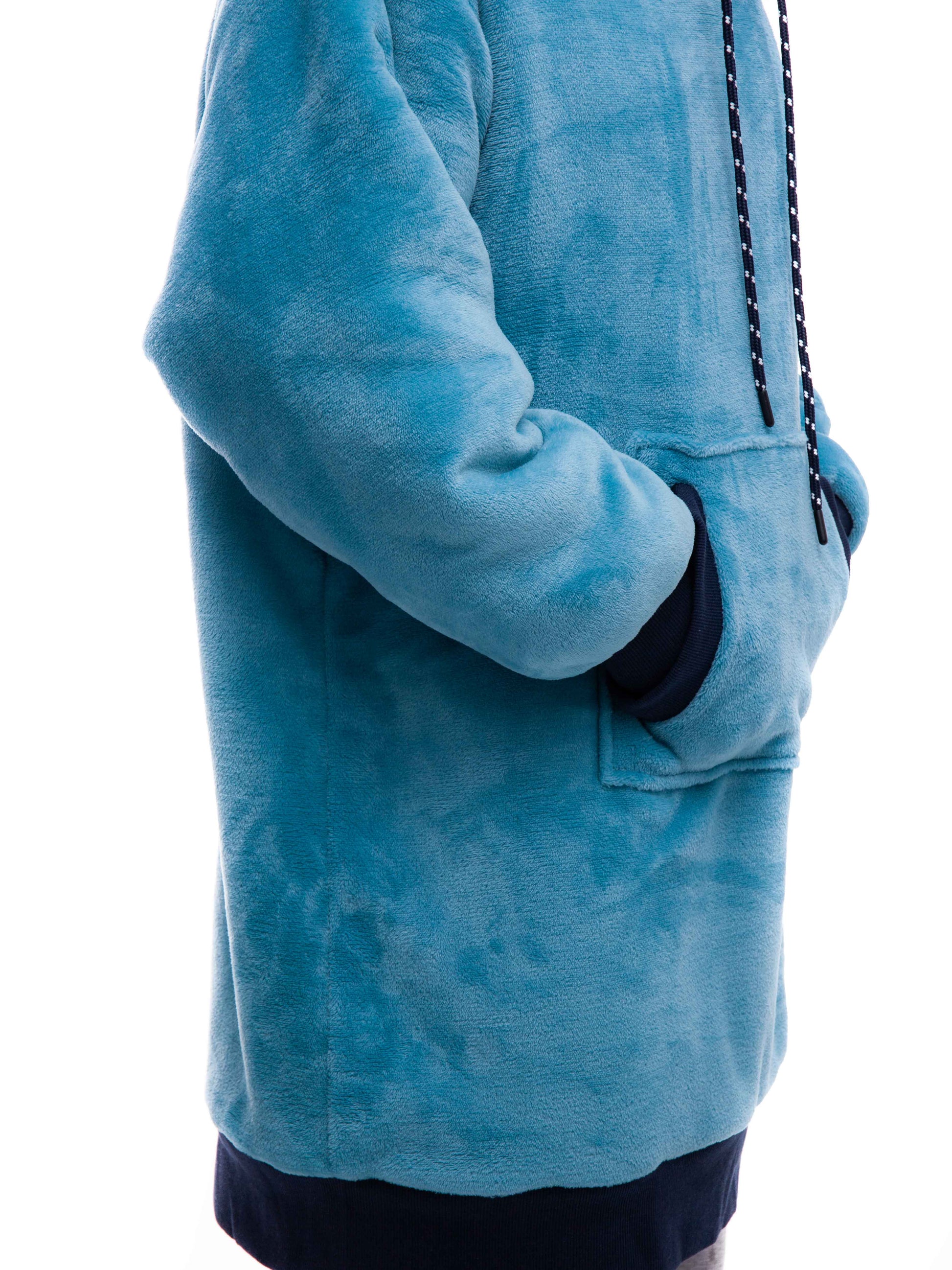 Geruite Poncho - Blauw XS/S/M