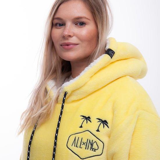 Poncho a cuadros - Amarillo XS/S/M