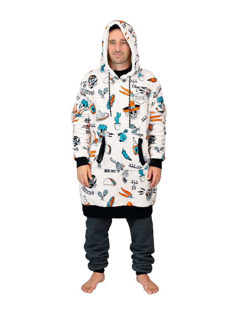 Geruite poncho - Mexicano L/XL