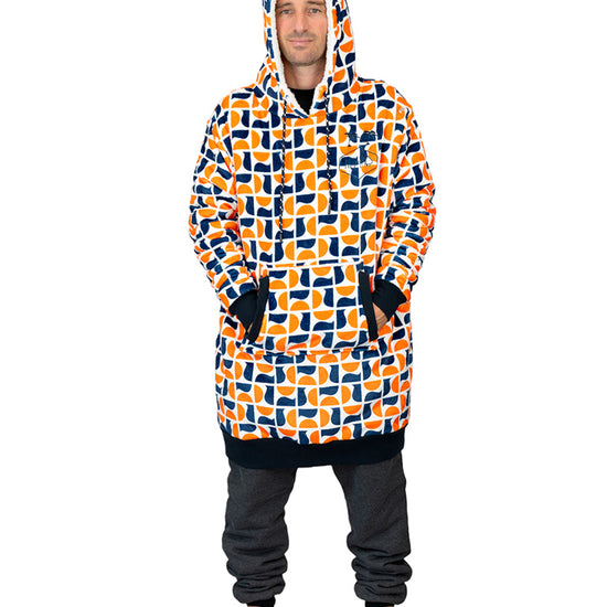 Geruite Poncho - Geo Retro L/XL