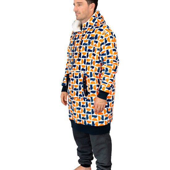 Geruite Poncho - Geo Retro L/XL