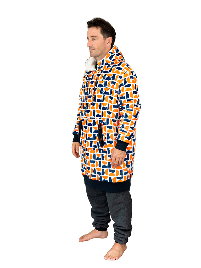 Geruite Poncho - Geo Retro L/XL