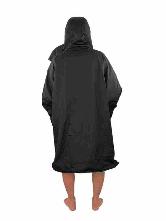 Waterdichte poncho - Zwart / Turquoise