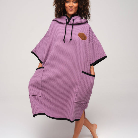 Waffle T Poncho - Purple Waffle One Size