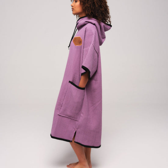 Waffle T Poncho - Purple Waffle One Size