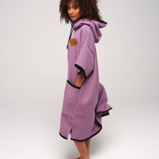Waffle T Poncho - Purple Waffle One Size
