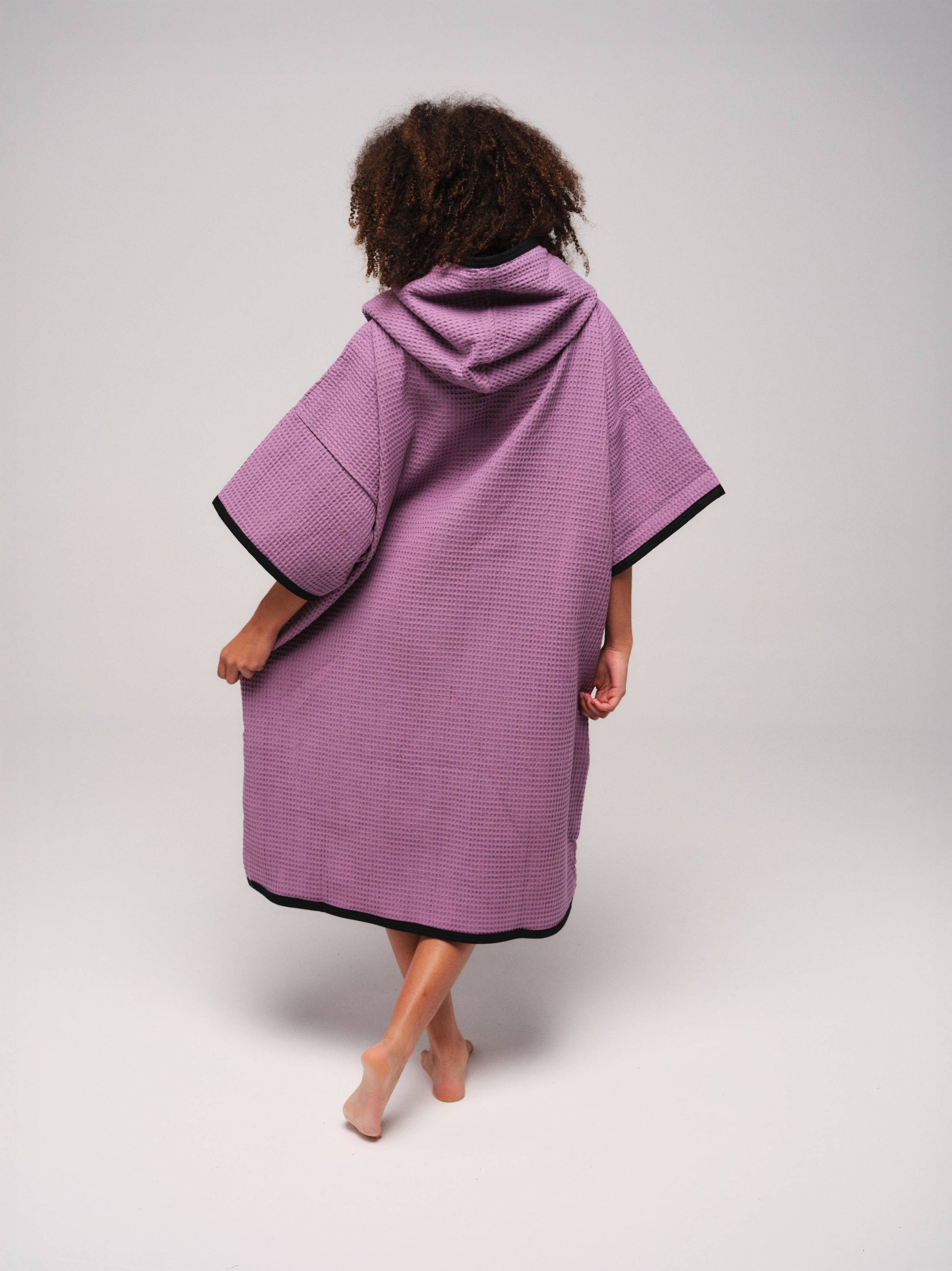 Waffle T Poncho - Purple Waffle One Size