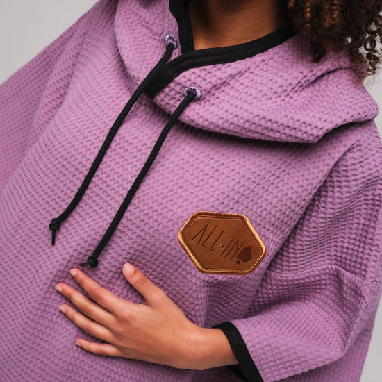 Waffle T Poncho - Purple Waffle One Size
