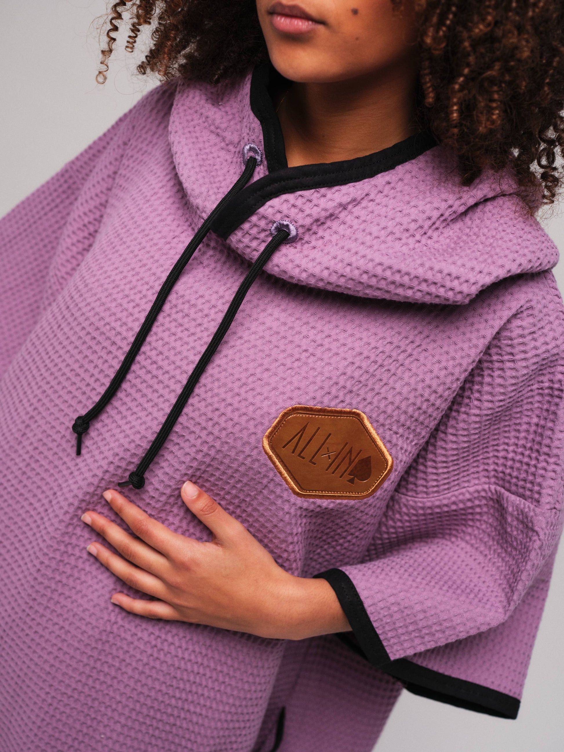 Waffle T Poncho - Purple Waffle One Size
