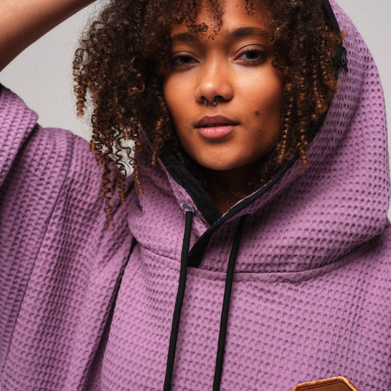 Waffle T Poncho - Purple Waffle One Size