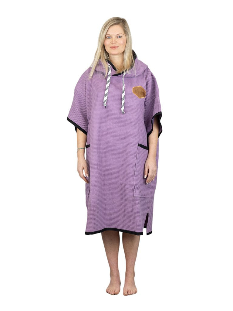 Waffle T Poncho - Purple Waffle One Size