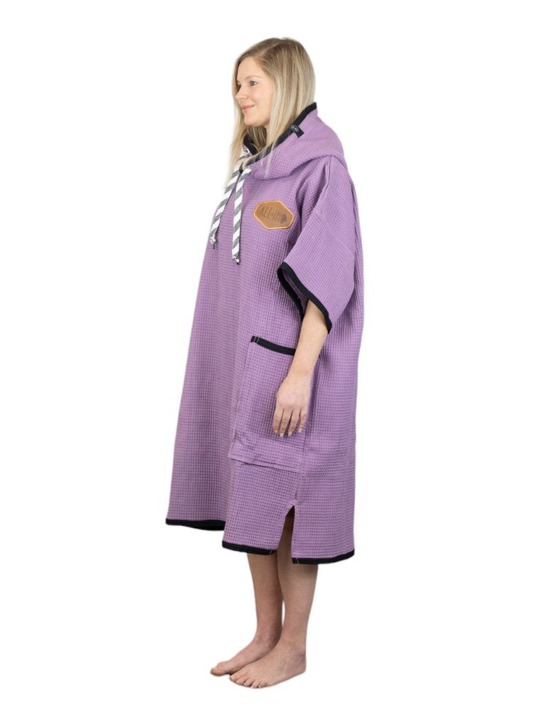 Waffle T Poncho - Purple Waffle One Size