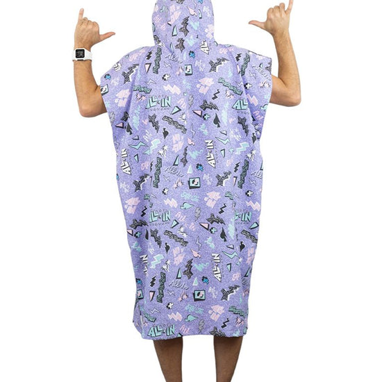 Travel Poncho - Pop 80s Violet One Size
