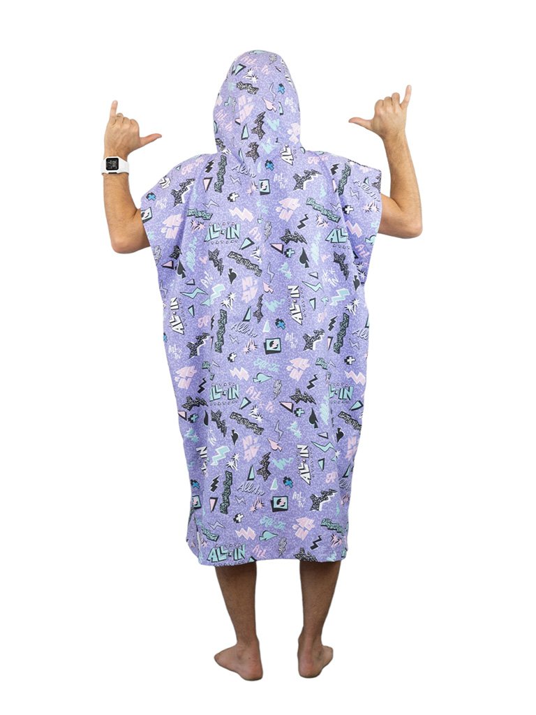 Travel Poncho - Pop 80s Violet One Size