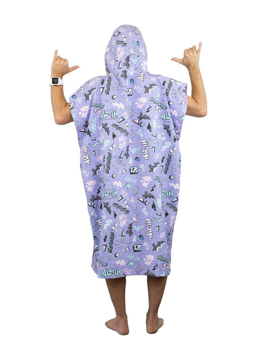 Travel Poncho - Pop 80s Violet One Size