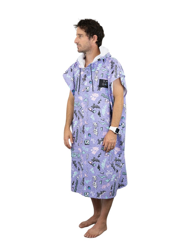 Travel Poncho - Pop 80s Violet One Size