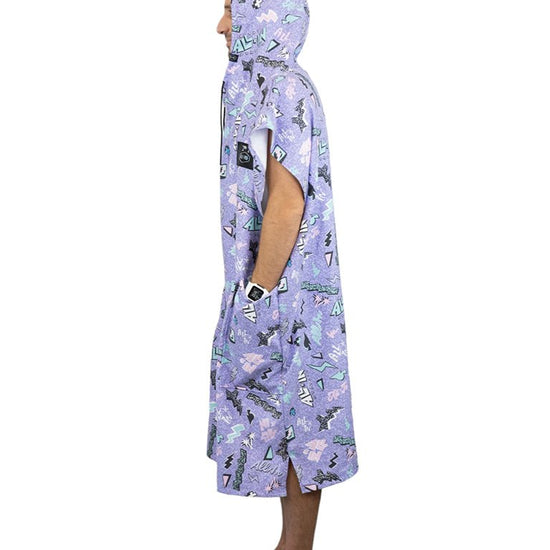 Travel Poncho - Pop 80s Violet One Size