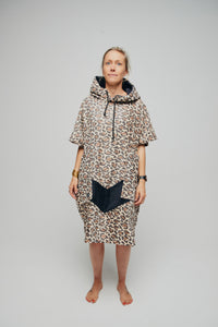 Poncho adulte coupe V - LEOPARD