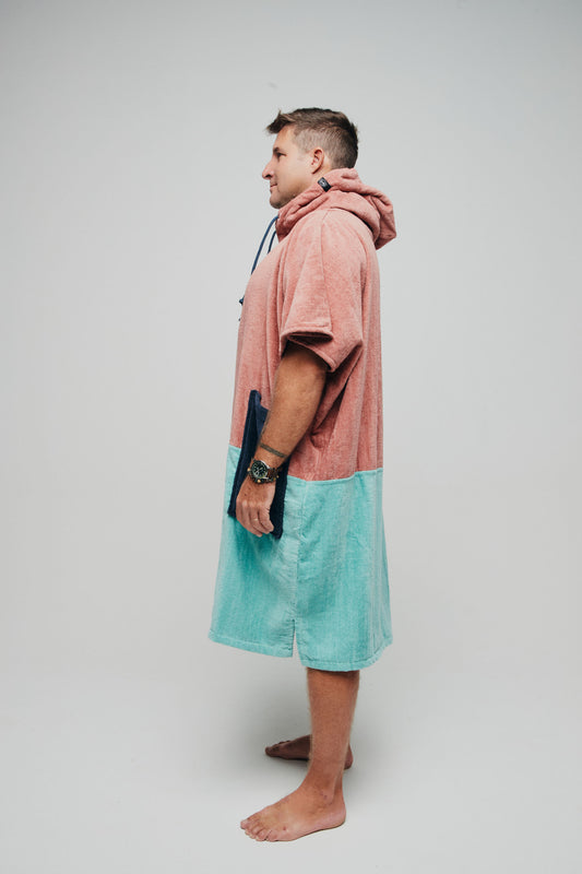 Poncho adulte coupe V - TERRA BLUE