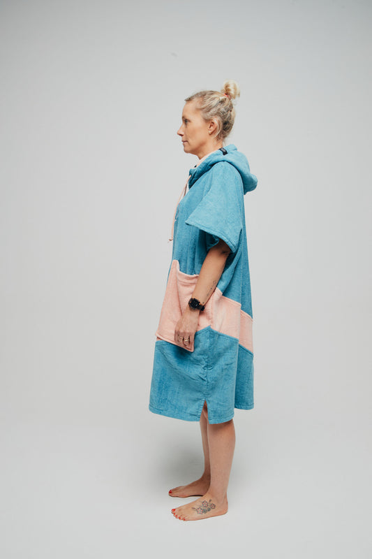 Poncho adulte coupe V - BLUE MADAME