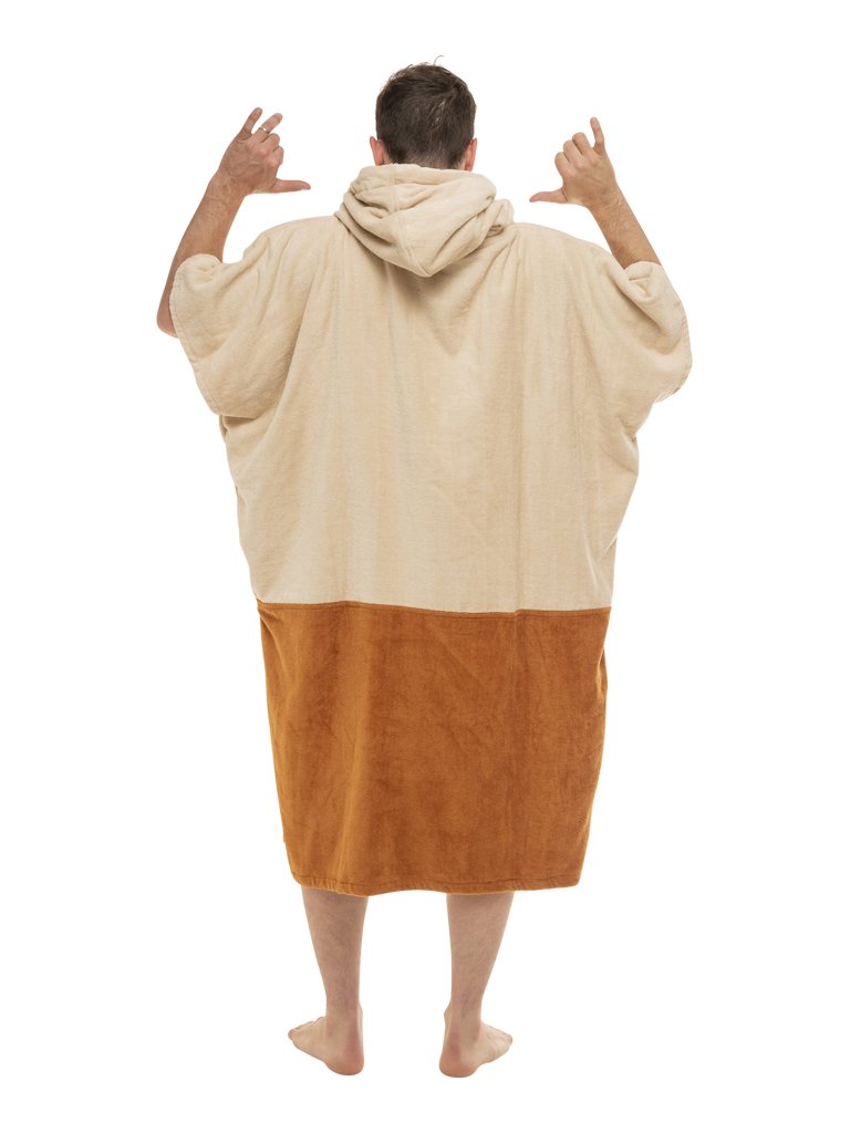 V Poncho Beach Crew - Nature Beige Talla única