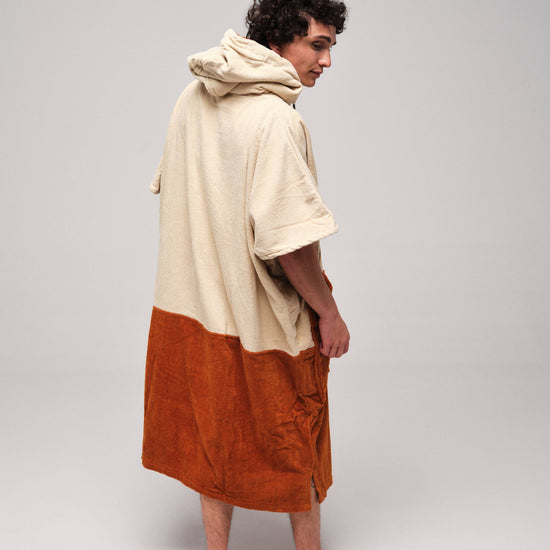 V Poncho Beach Crew - Nature Beige Talla única