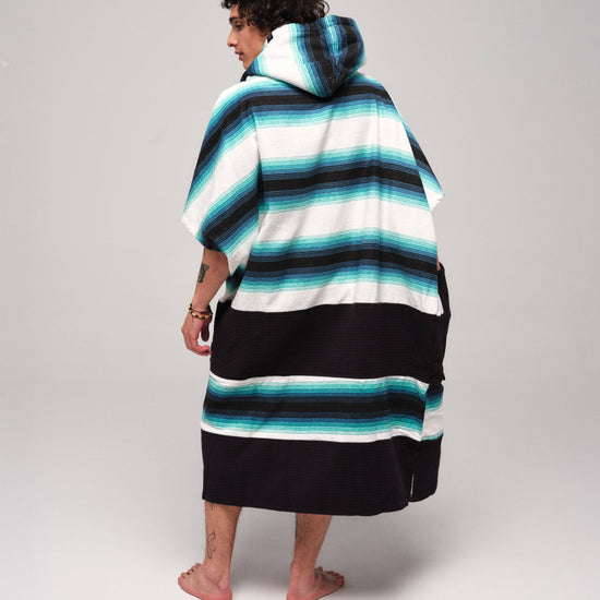 V Poncho Beach Crew - Rayas Talla Única