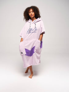 Poncho adulto con cuello en V - Soul Surf Viola