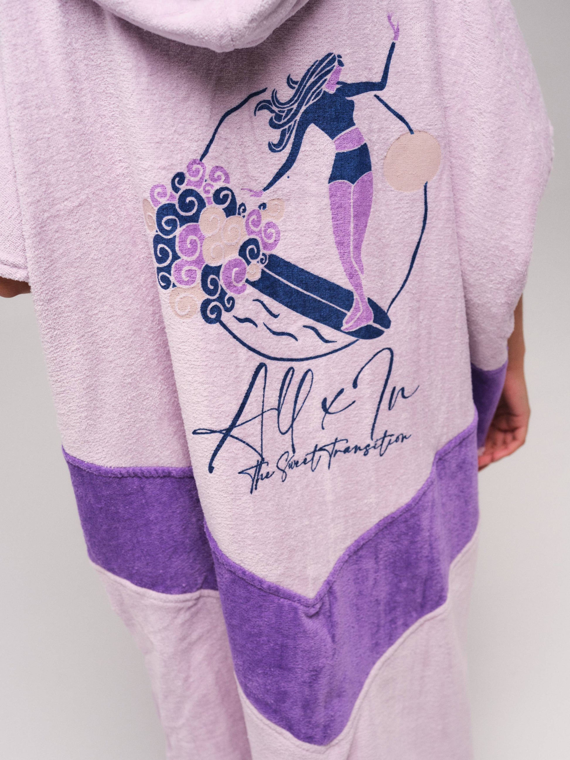 V Poncho Beach Crew - Soul Surf Viola One Size