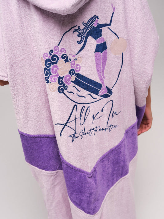 V Poncho Beach Crew - Soul Surf Viola One Size