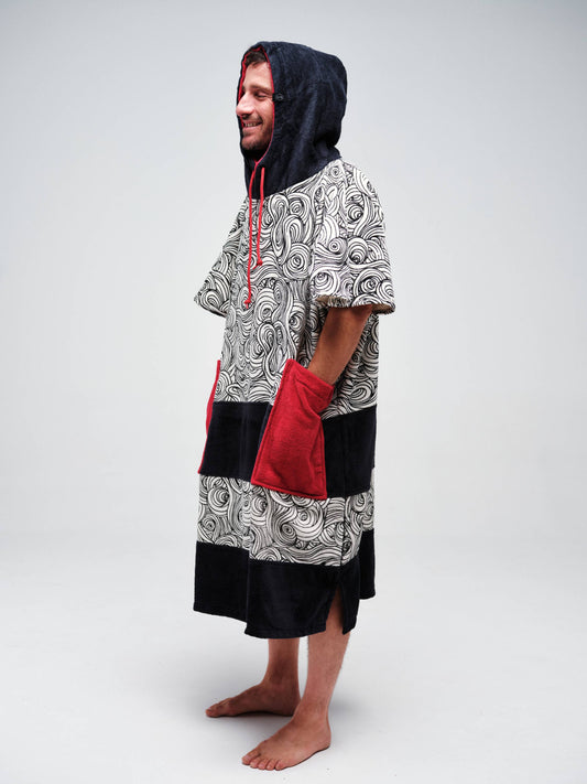 Volwassen V-snit poncho - Japans