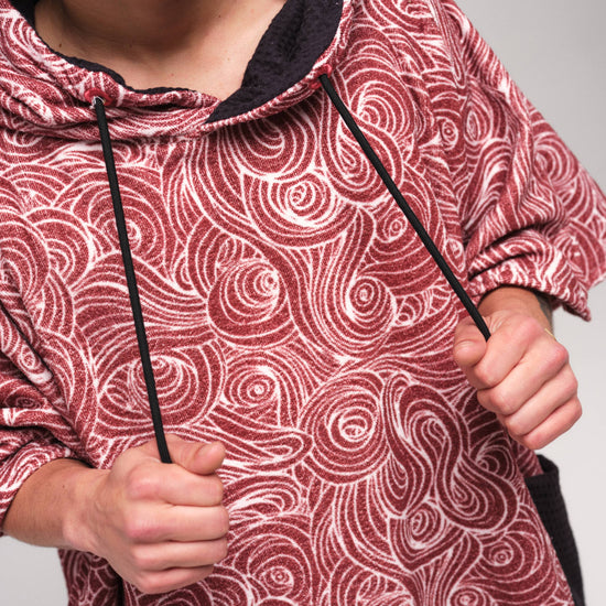 V Poncho - Japanese Red One Size