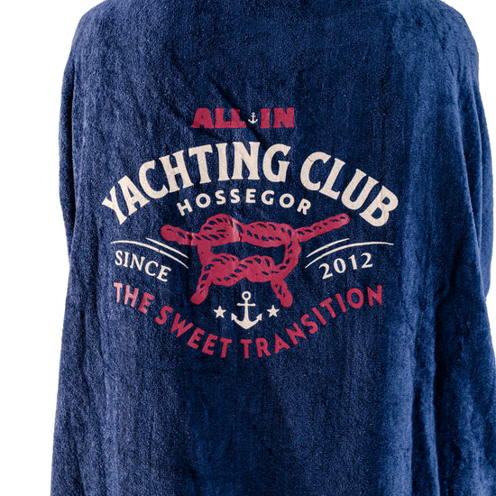 Poncho ALL-IN Yachting Club Hossegor "The Sweet Transition" – détail imprimé dos – navy