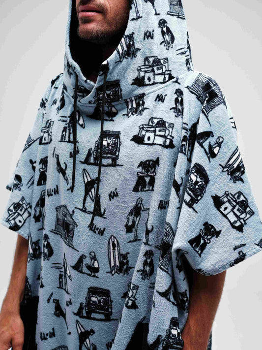 Volwassene V-snit poncho - Kai