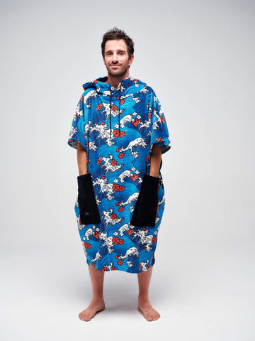 Poncho adulto con corte en V - Nippon Wave
