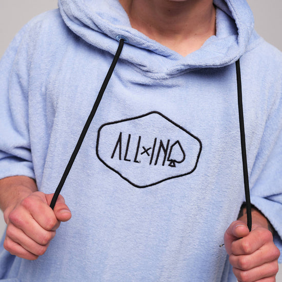 V Poncho Beach Crew - Blue Black One Size