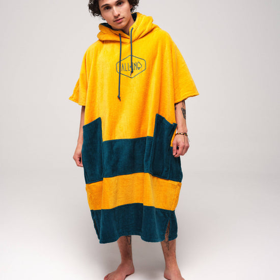 V Poncho Beach Crew - Oro Verde Una Talla