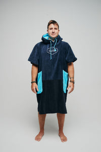 Poncho adulte coupe V - BLUE SURF