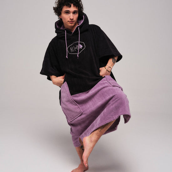 V Poncho Flash Line - Black Nirvana One Size