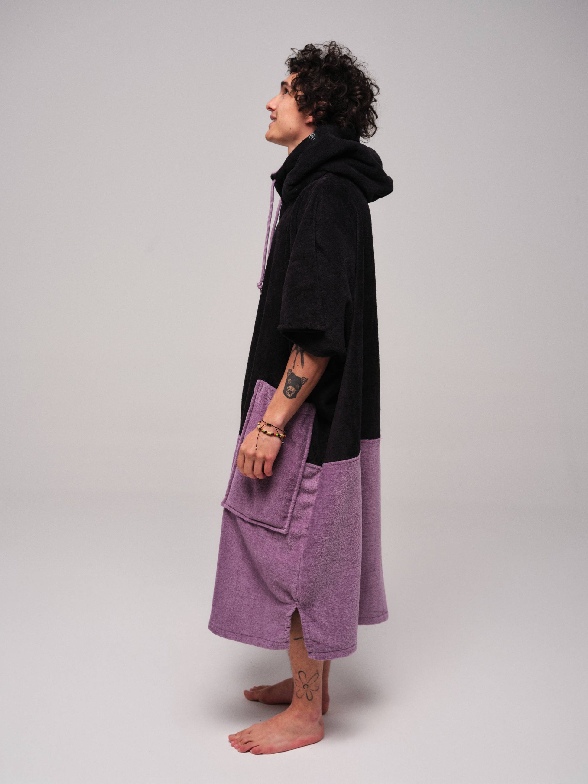 V Poncho Flash Line - Black Nirvana One Size