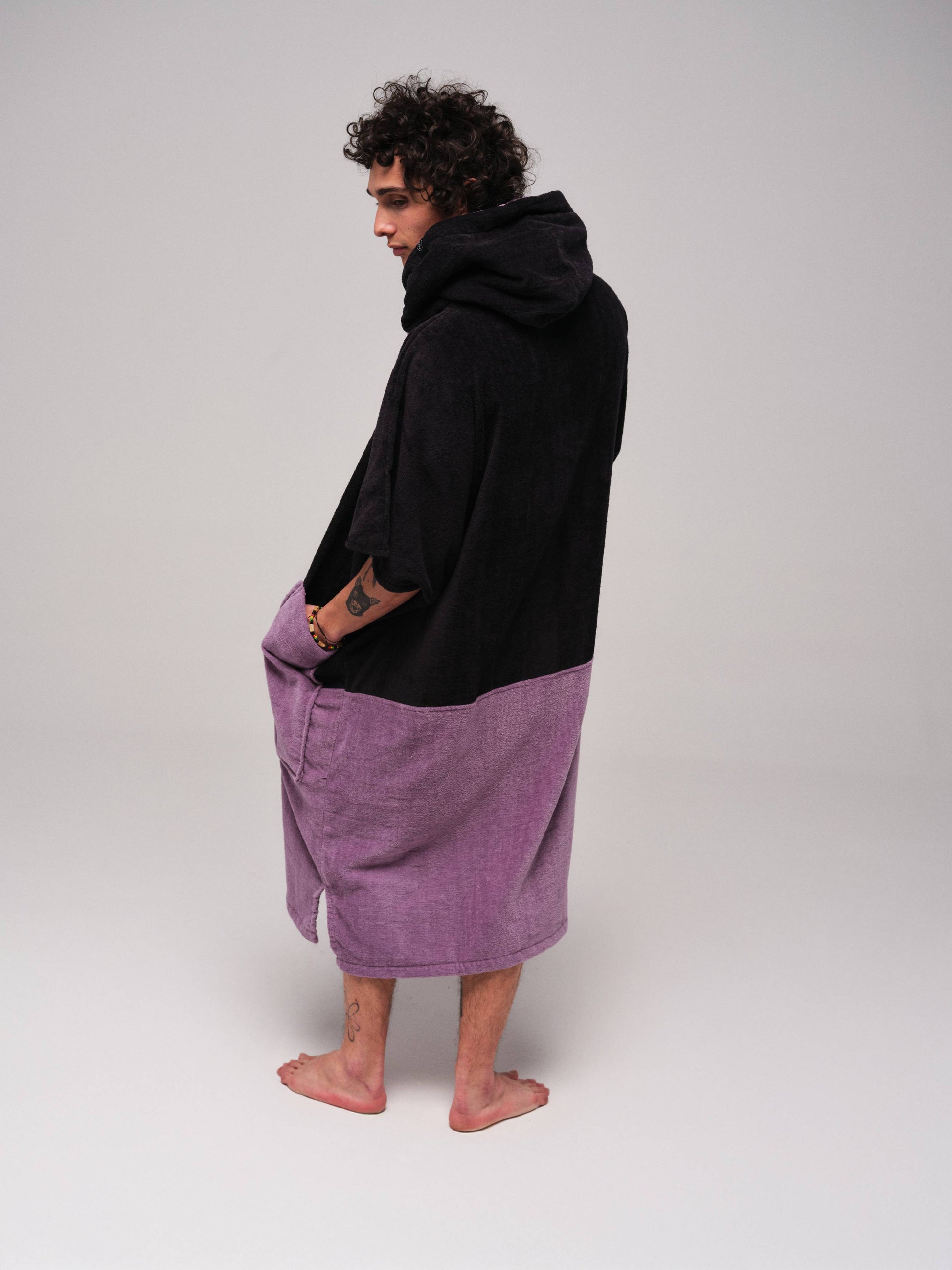 V Poncho Flash Line - Black Nirvana One Size